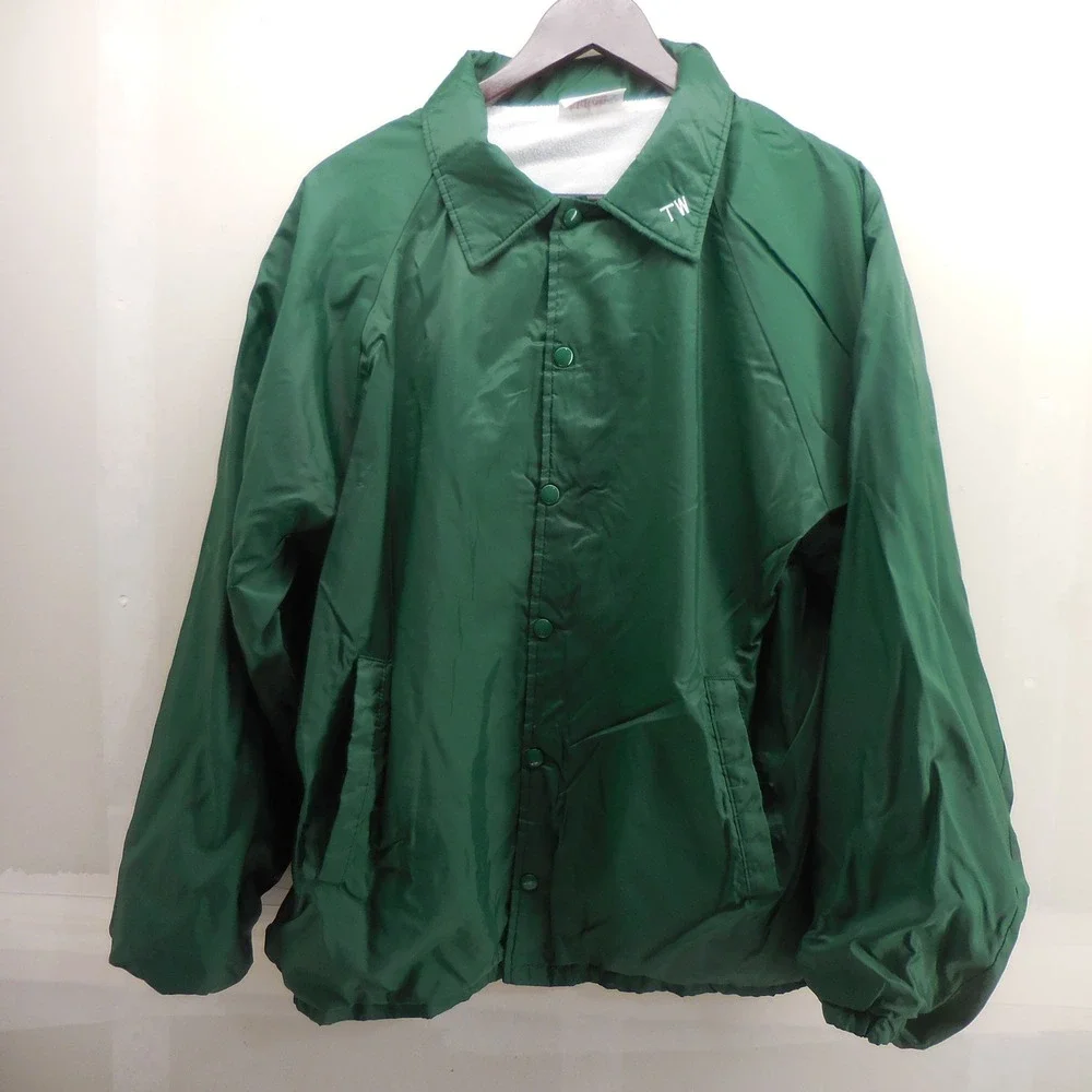 Vintage Nylons Silver Falls State Park Ranger Jacket Green Nylon XL Made USA